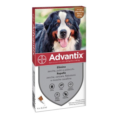 Advantix Spot-On Cani 40-60kg 4 Pipette - Advantix