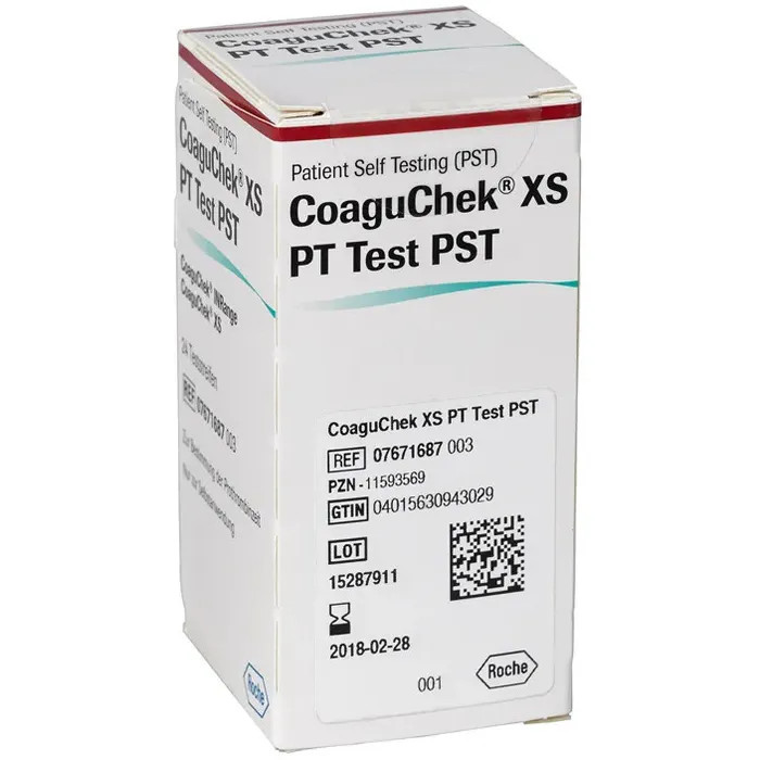 Coaguchek XS PT PST Strisce Test Monitoraggio PT/INR, 24 Strisce - COAGUCHEK