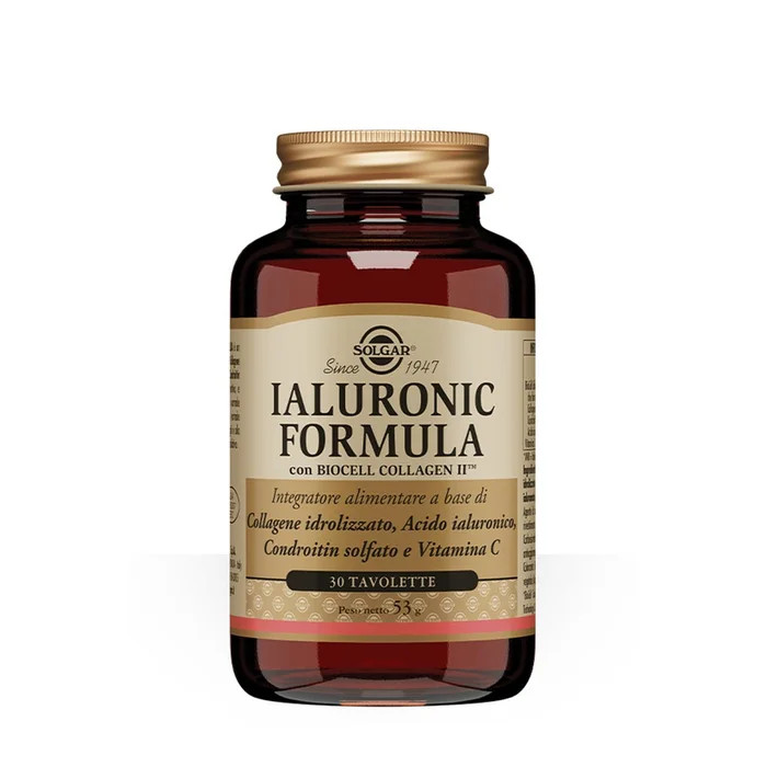 Ialuronic Formula Integratore Alimentare per Pelle e Articolazioni 30 Tavolette - Solgar