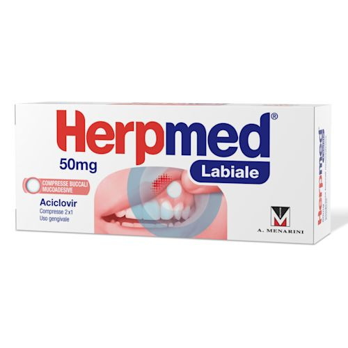 HerpMed Labiale 50 mg Compresse Buccali Mucoadesive, 2 Compresse - Vectans Pharma
