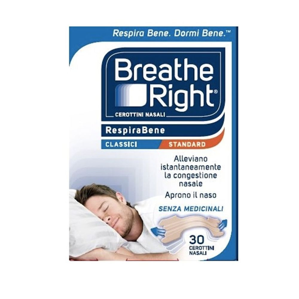 Breathe Right Cerotti Nasali Classici Standard Dispositivo Medico 30 Pezzi - BREATHE RIGHT