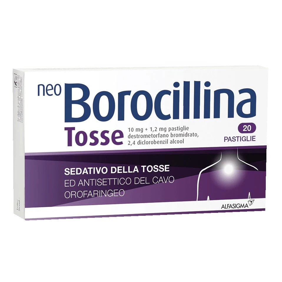Neo Borocillina Tosse Sedativo e Antisettico Orofaringeo 20 Pastiglie - Neoborocillina