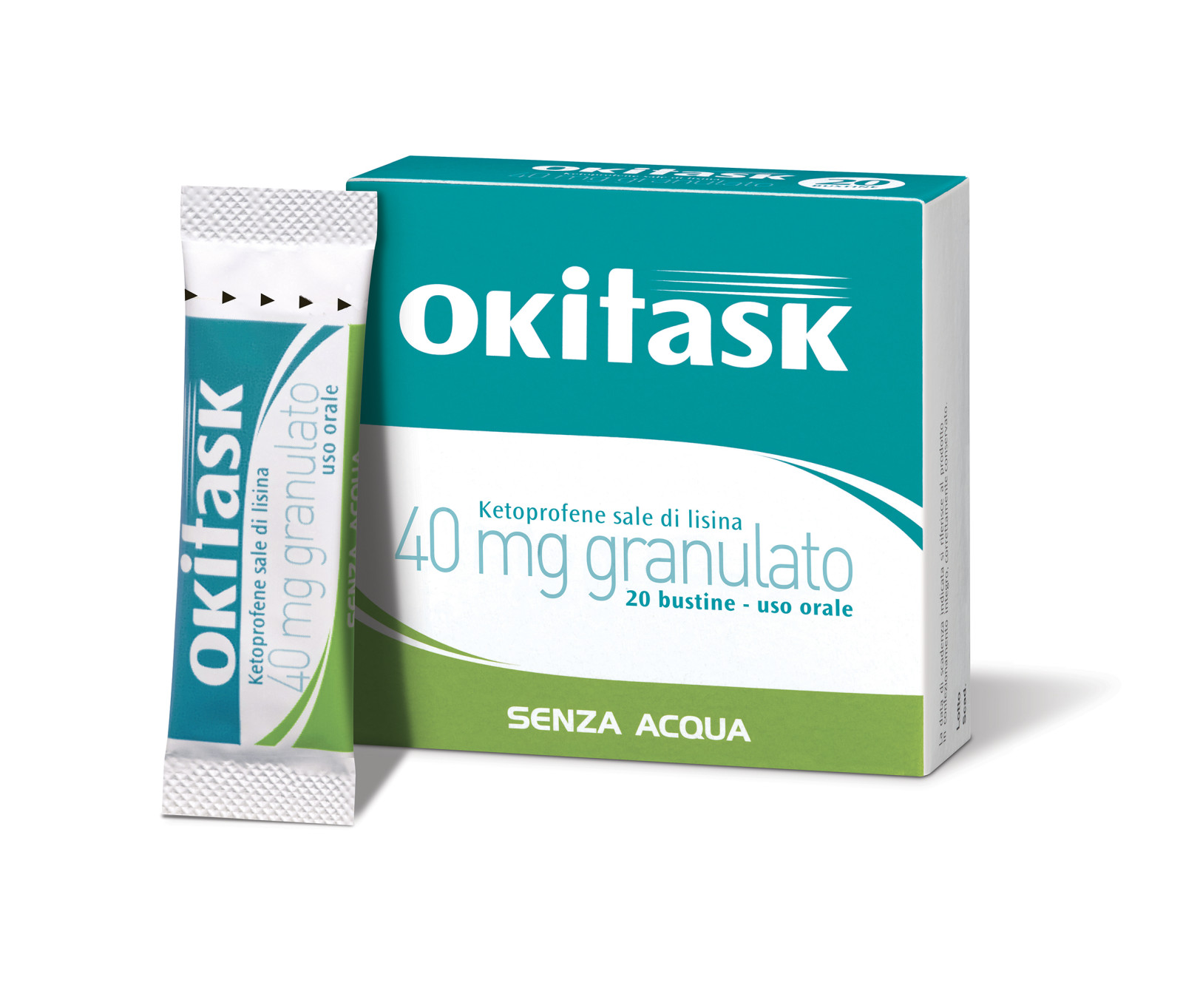 Okitask 40 mg Granulato per Dolori di Diversa Origine 20 Bustine Orosolubili - OKI