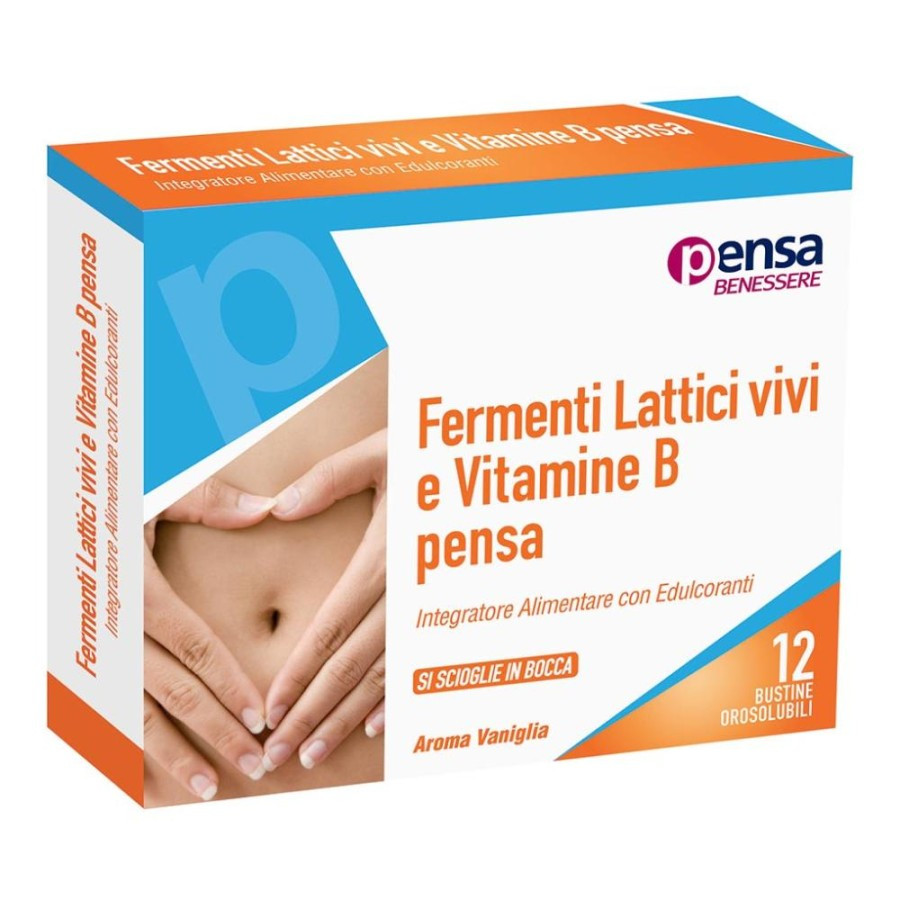Fermenti Lattici Pensa Pharma con Vitamine, Integratore Alimentare, 12 Flaconcini - Pensa Pharma