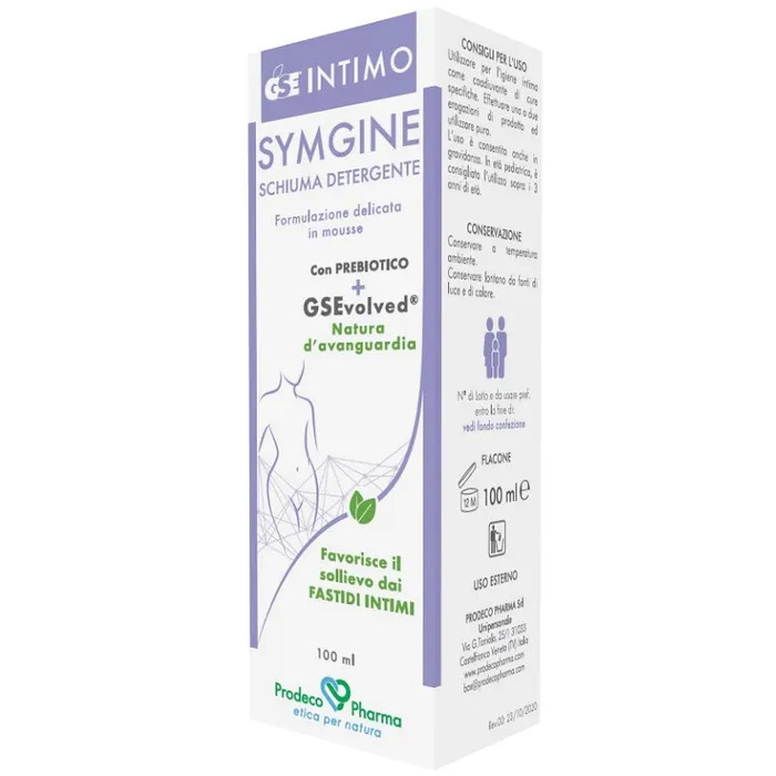 GSE Intimo Schiuma Detergente per Igiene Intima 100ml 100% Vegetale - GSE