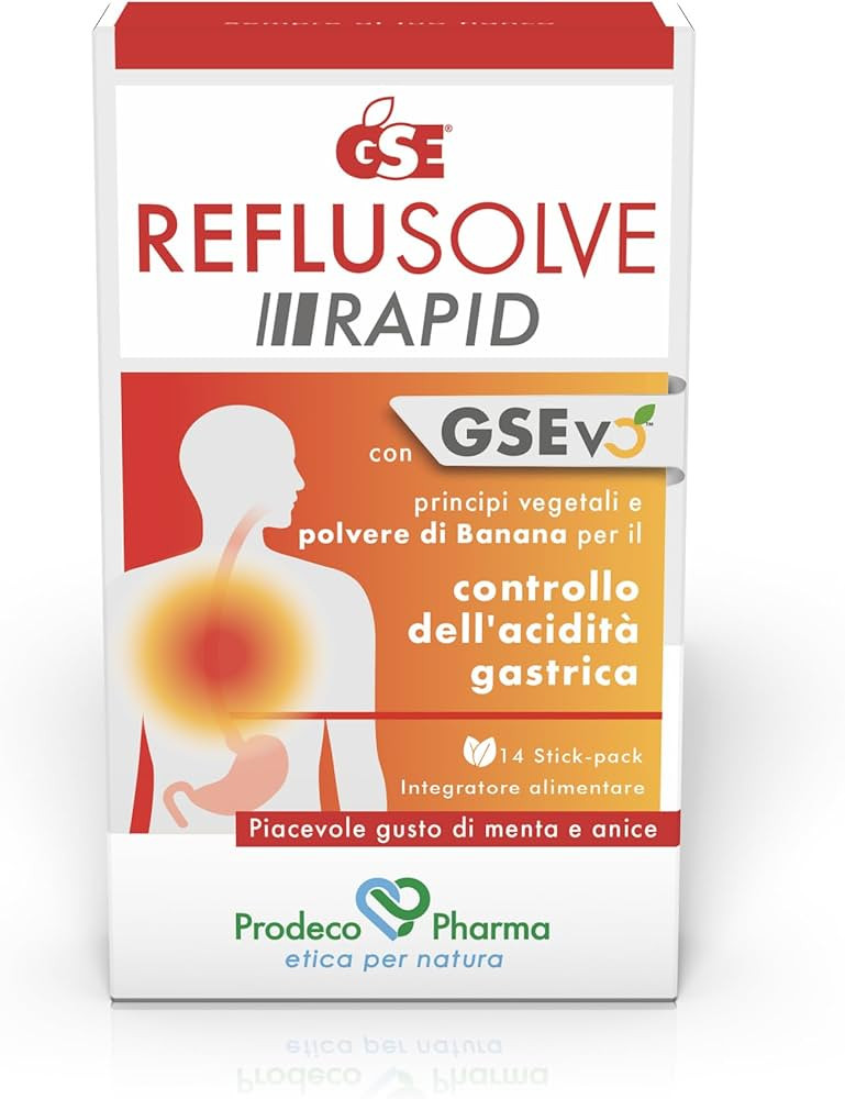 GSE Reflusolve Rapid Integratore Reflusso Gastroesofageo 14 Stick Pack - GSE