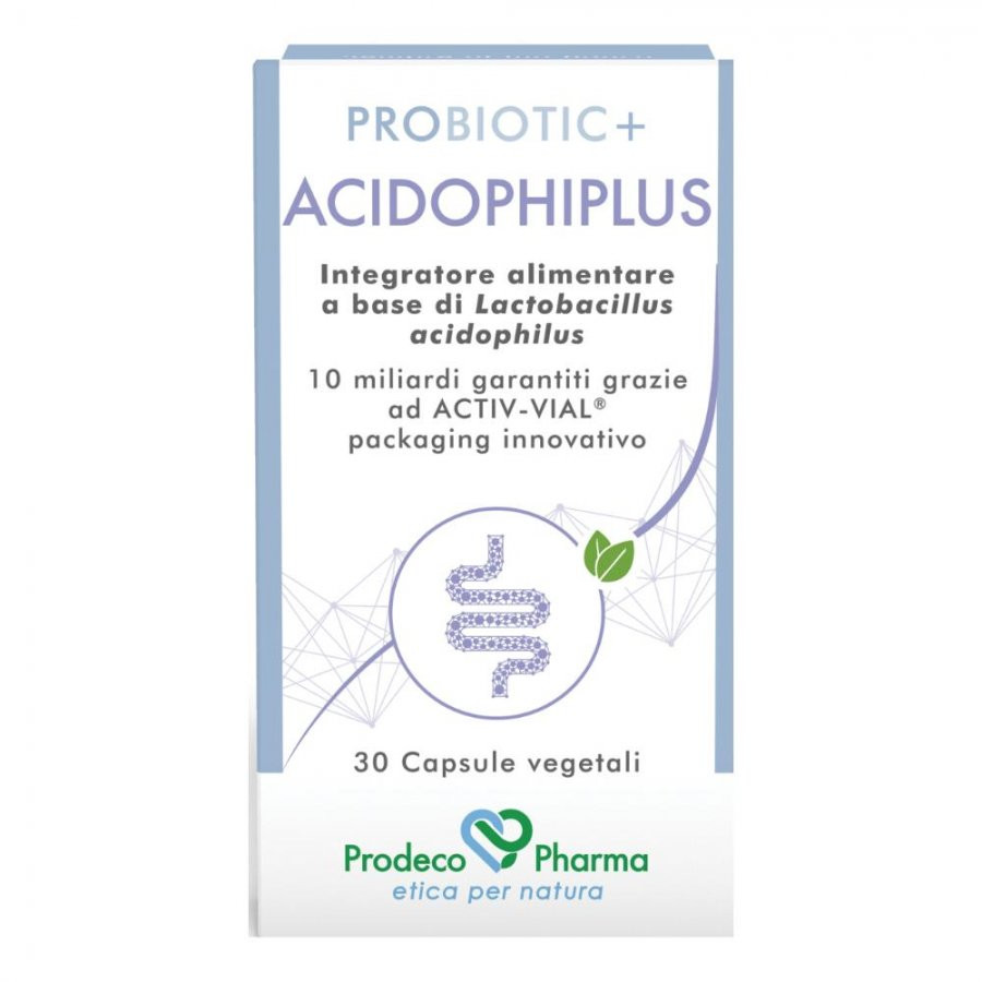 Probiotic+ Acidophilus Integratore Flora Intestinale 30 Capsule Senza Glutine - GSE