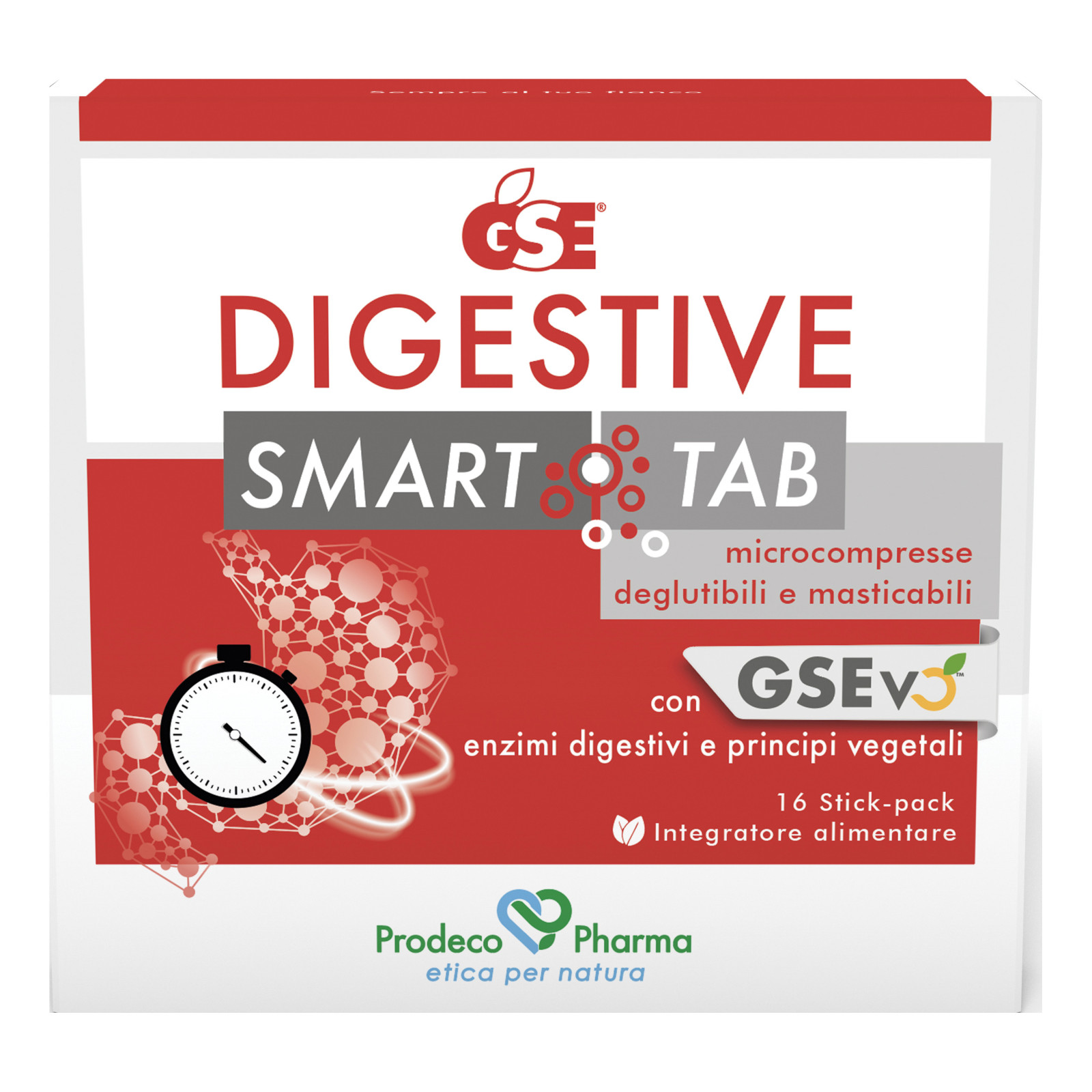 GSE Digestive Smart Tab Integratore Alimentare per la Funzione Digestiva 16 Stick Pack - GSE