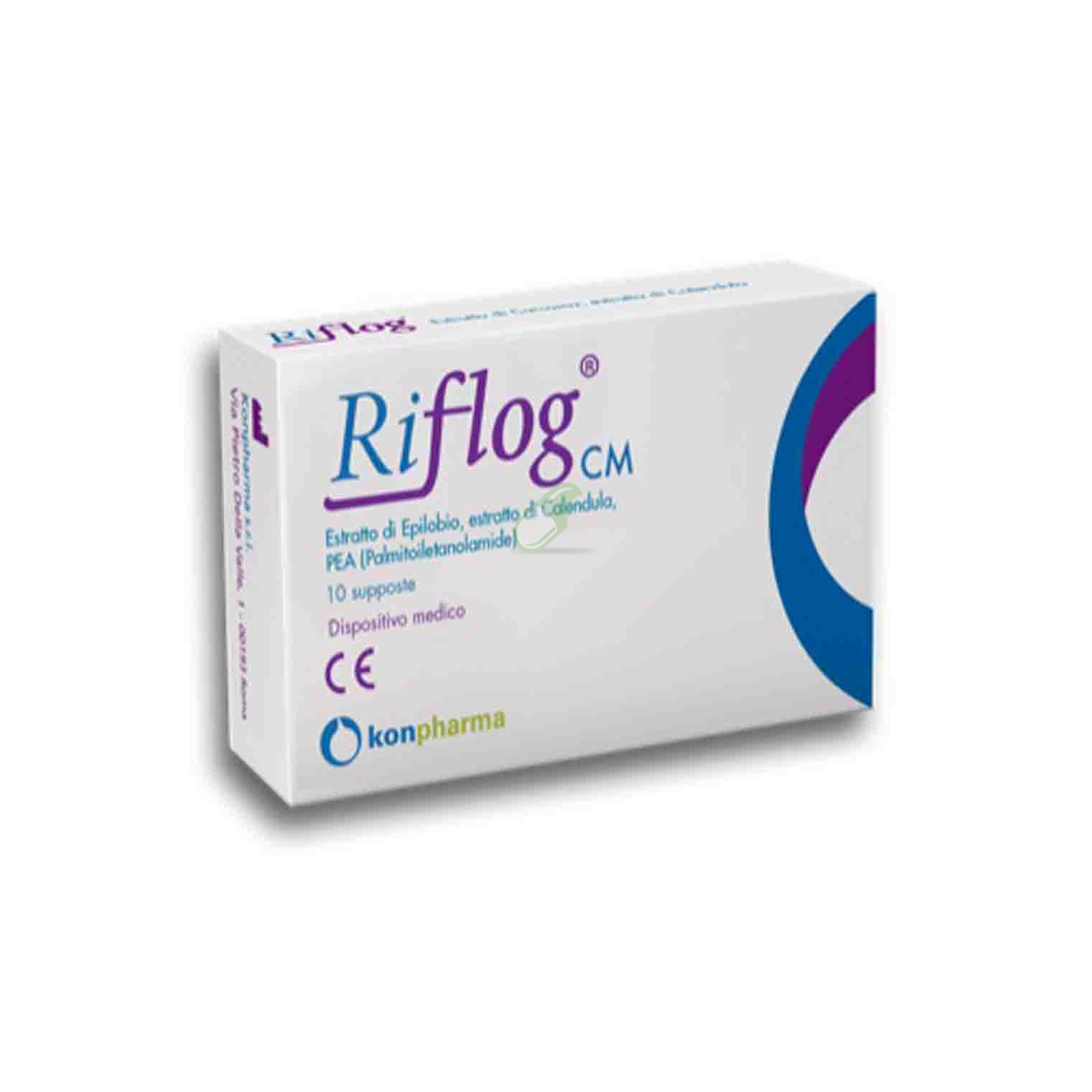 Riflog CM Supposte Antinfiammatorie 10x2g per Infiammazione Prostatica - Konpharma