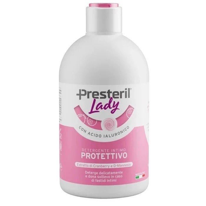 Detergente intimo protettivo 250 ml con cranberry D-mannosio e ialuronico - Lady Presteril