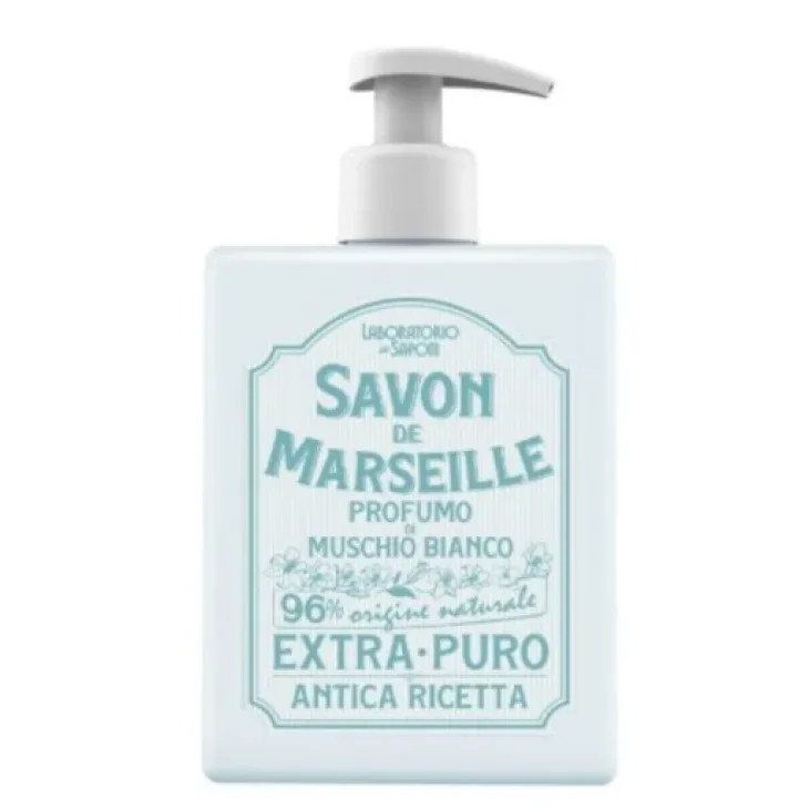 Sapone di Marsiglia Liquido Muschio Bianco 500ml - Laboratorio dei Saponi