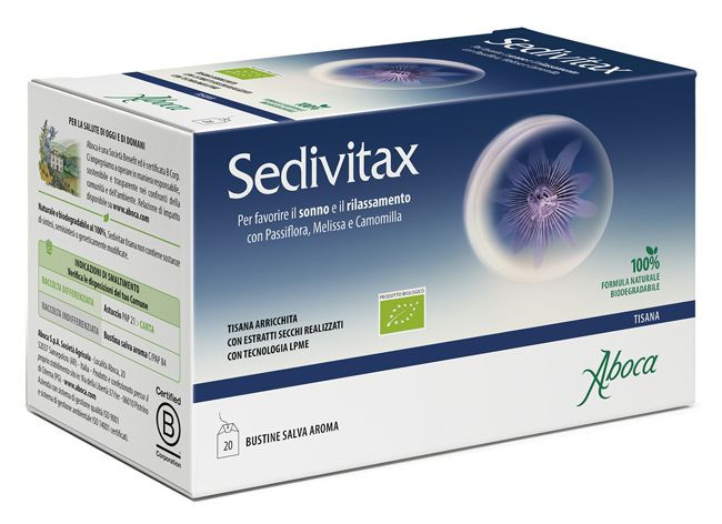Sedivitax Tisana Sonno Naturale con Passiflora Melissa Camomilla 20 Bustine - Aboca