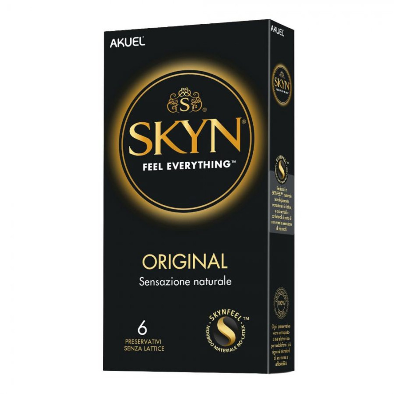 SKYN ORIGINAL Profilattici Ultra Sottili Senza Lattice 53mm 6 Pezzi - AKUEL