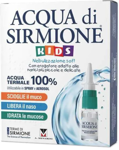 Acqua Termale Sulfurea per Naso Igiene Nasale Bambini 12 Flaconcini - Acqua di Sirmione