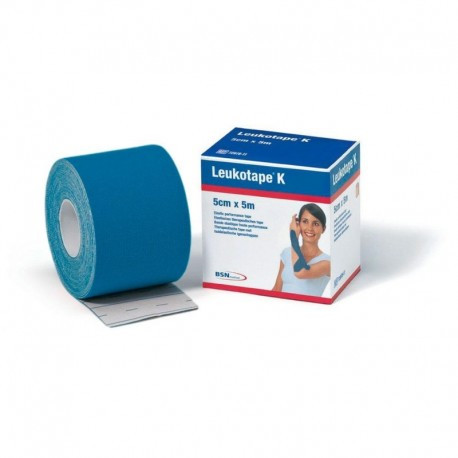 Leukotape Benda Adesiva Blu per Taping Fisioterapico 2,5 cm x 5 m - Leukotape