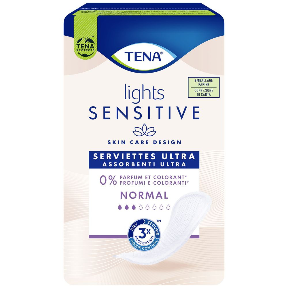 Assorbenti Ultra Tena Lights Sensitive Normal per Incontinenza - 16 Pezzi - Tena