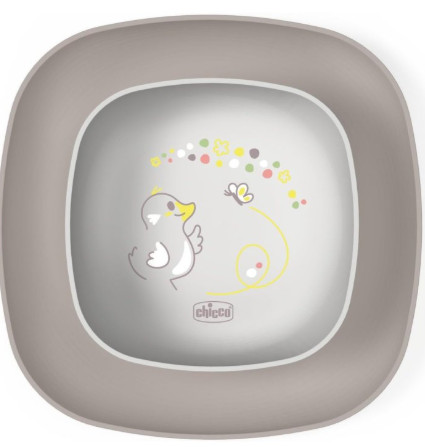 Chicco Ciotola e Piatto Piano 12M+ Grigio - Chicco