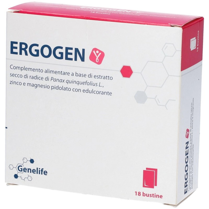 Ergogen Integratore Ricostituente con Ginseng Magnesio e Zinco 18 Bustine - Genelife