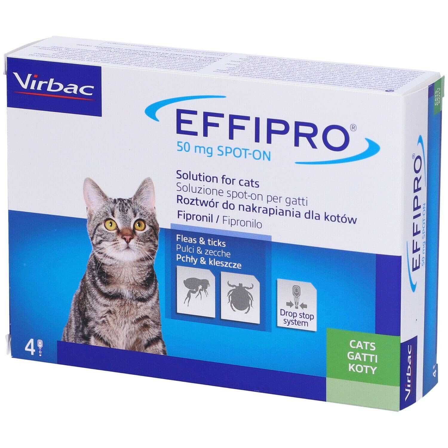 Effipro Soluzione Spot-On per Gatti Antiparassitario Pulci e Zecche - Virbac
