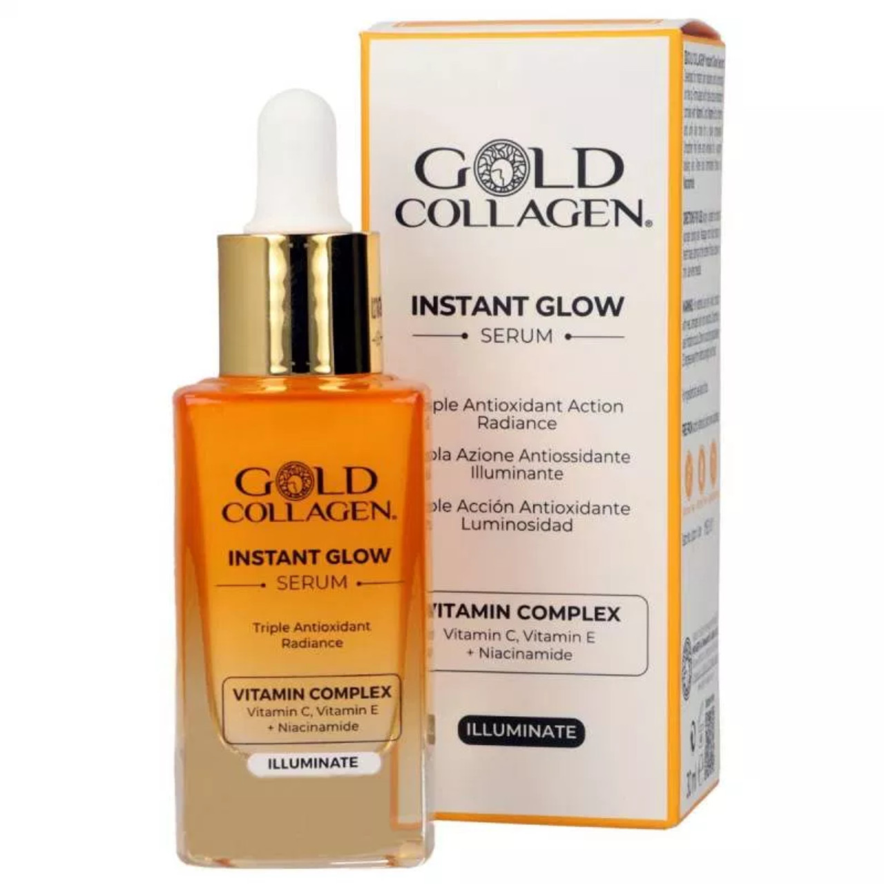 Siero Viso Illuminante Instant Glow 30 ml - Gold Collagen