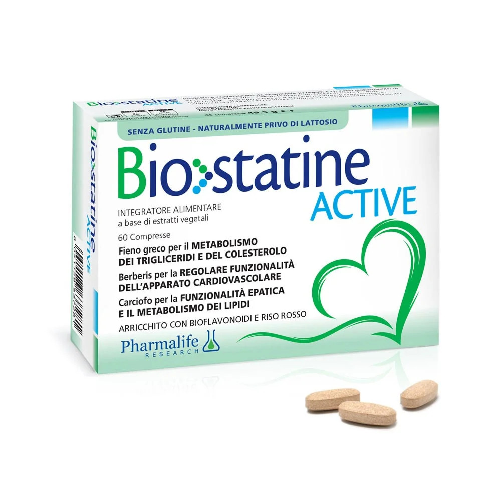 Biostatine Active Integratore con Riso Rosso 60 Compresse - Pharmalife Research