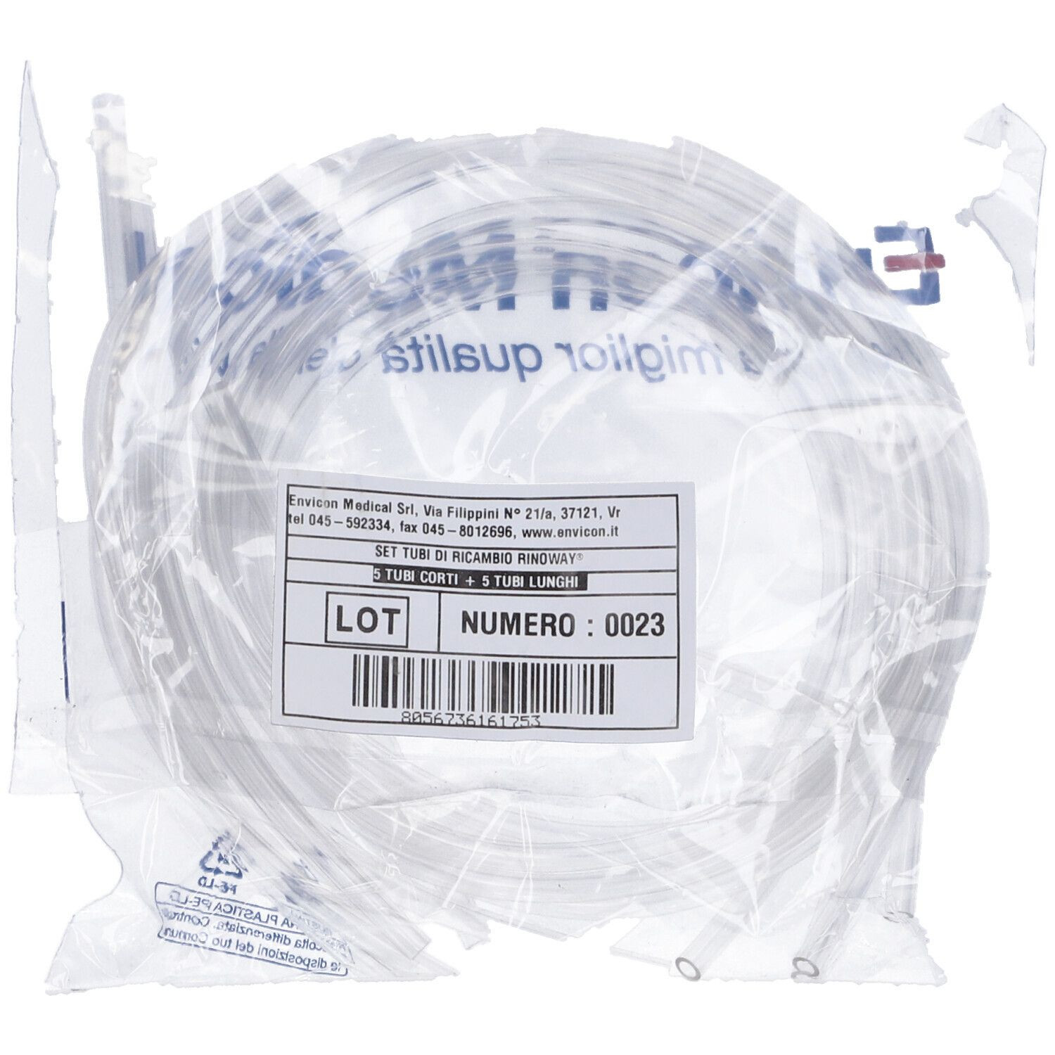 Rinoway Set 10 Tubi di Ricambio per Doccia Nasale - Envicon Medical