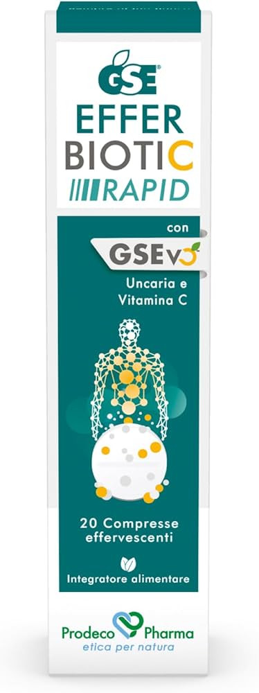 Efferbiotic Rapid Integratore Immunità Vitamina C Uncaria 20 Compresse - GSE