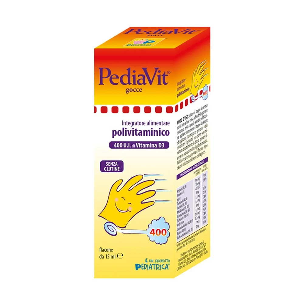 Pediavit Integratore Multivitaminico per Bambini Gocce 15ml Senza Glutine - Pediatrica