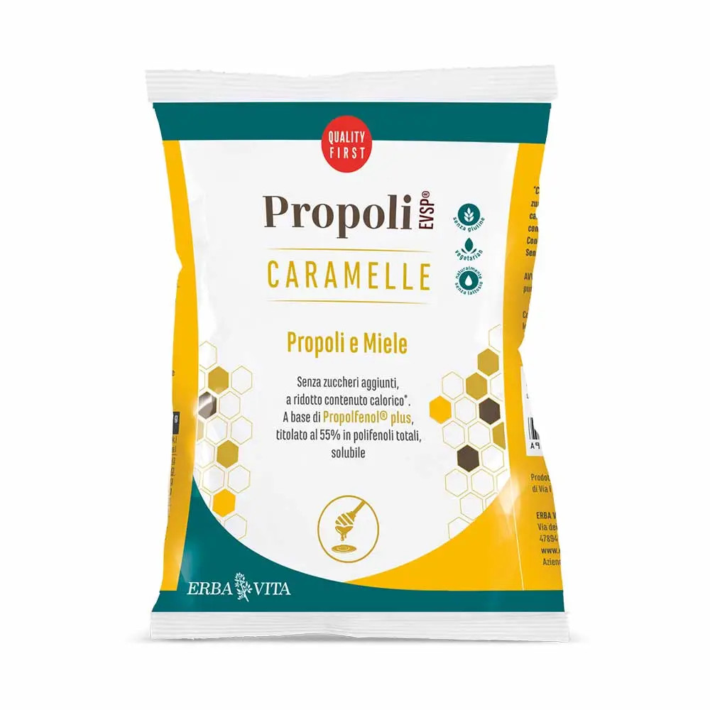 Propoli EVSP Caramelle Gusto Miele 65g - Erba Vita