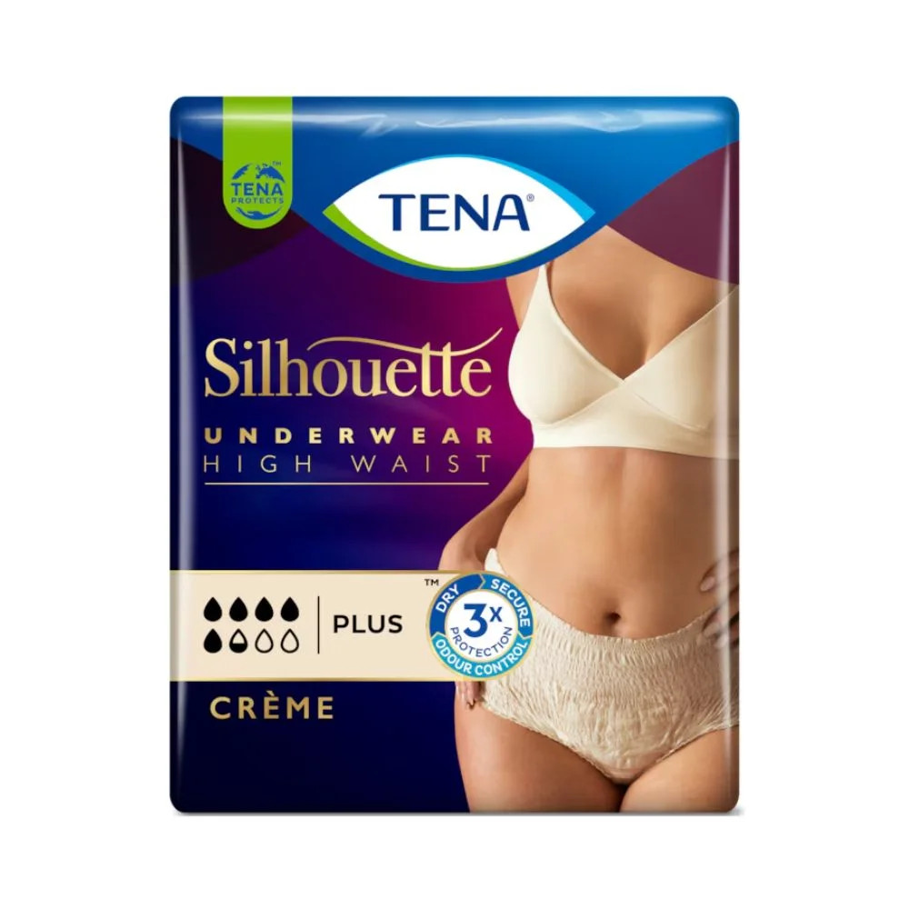 Silhouette Mutandine Assorbenti Donna Vita Alta Creme Taglia L 8 Pezzi - TENA