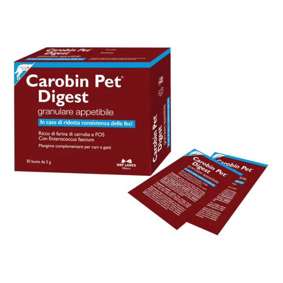 Carobin Pet Digest Integratore Digestivo per Cani e Gatti 30 Bustine - N.B.F. LANES