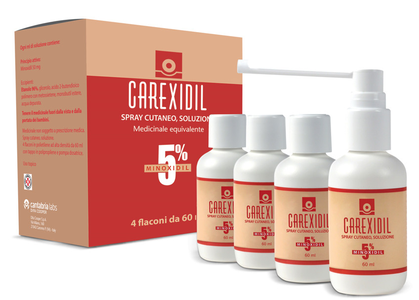 Carexidil 5% Spray Cutaneo, Soluzione - Difa Cooper