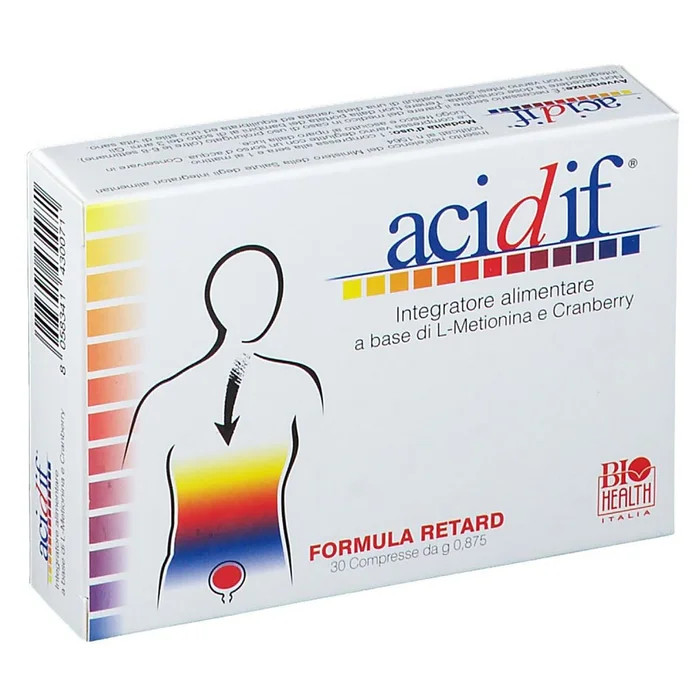 Acidif Integratore Alimentare per Vie Urinarie 30 Compresse Retard - Biohealth