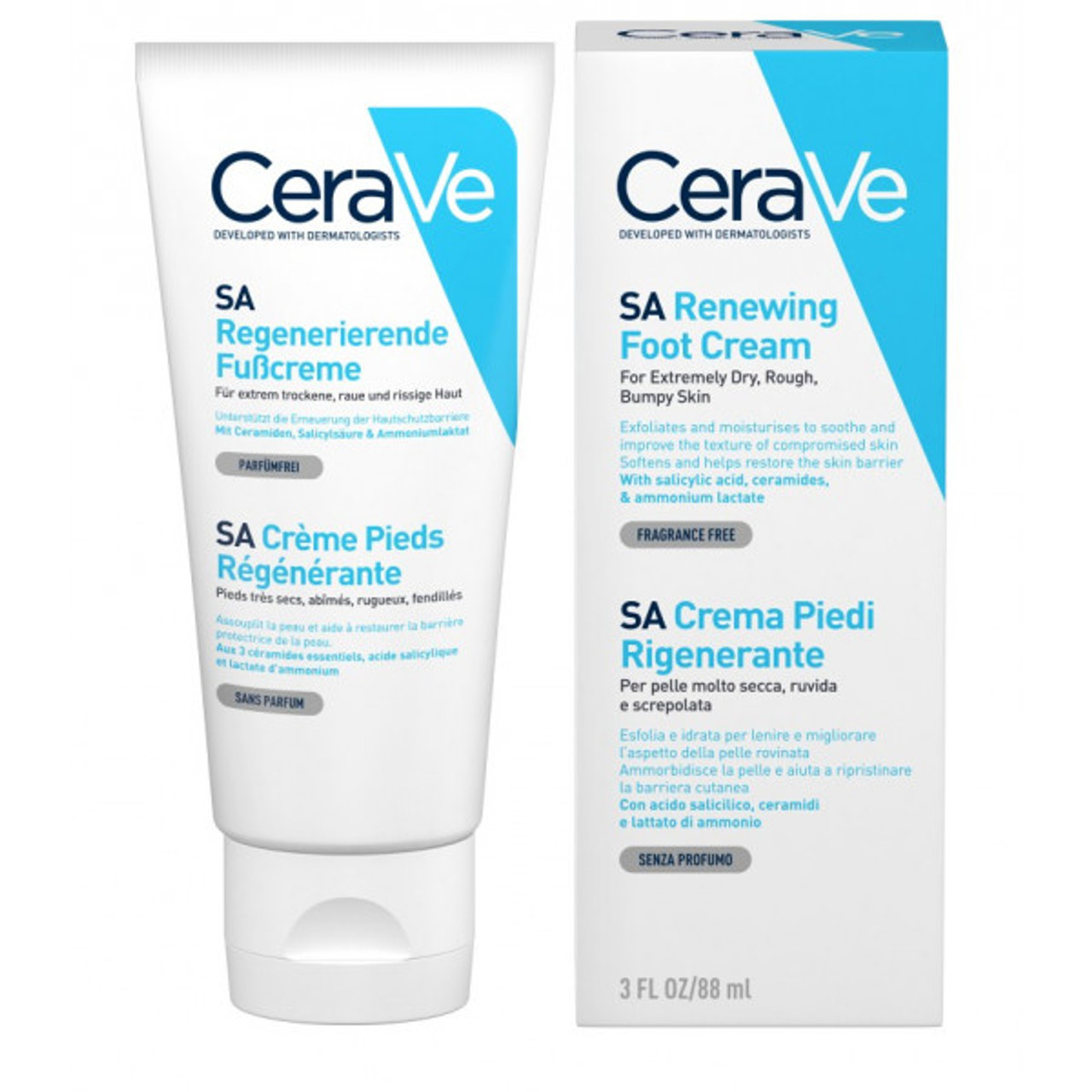 Cerave Crema Piedi Rigenerante per Pelle Secca 88 ml - Cerave