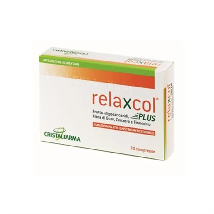 Relaxcol Plus 30 Compresse Integratore per Funzione Gastrointestinale - Cristalfarma
