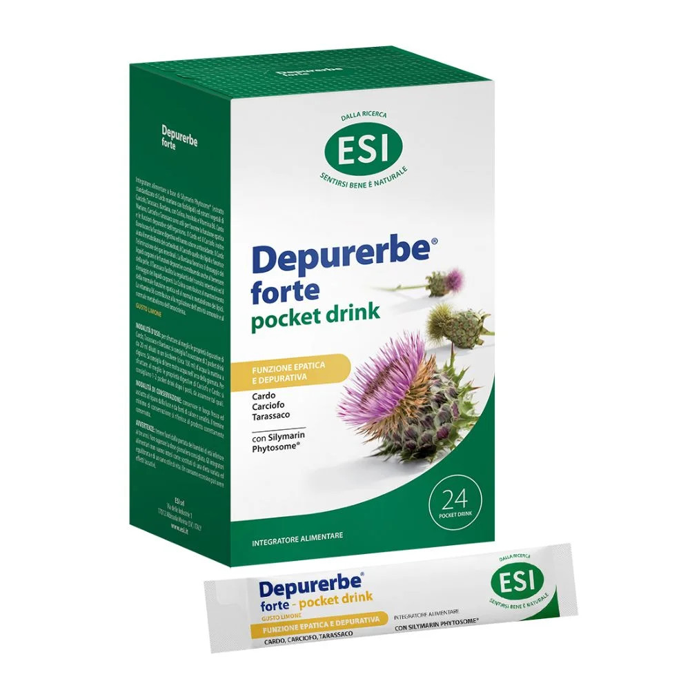 Depurerbe Forte Integratore per Funzione Epatica 24 Pocket Drink - ESI