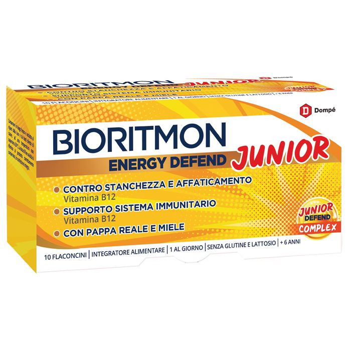 Bioritmon Energy Defend Junior Integratore con Vitamina B12 10 Flaconcini - Dompe'
