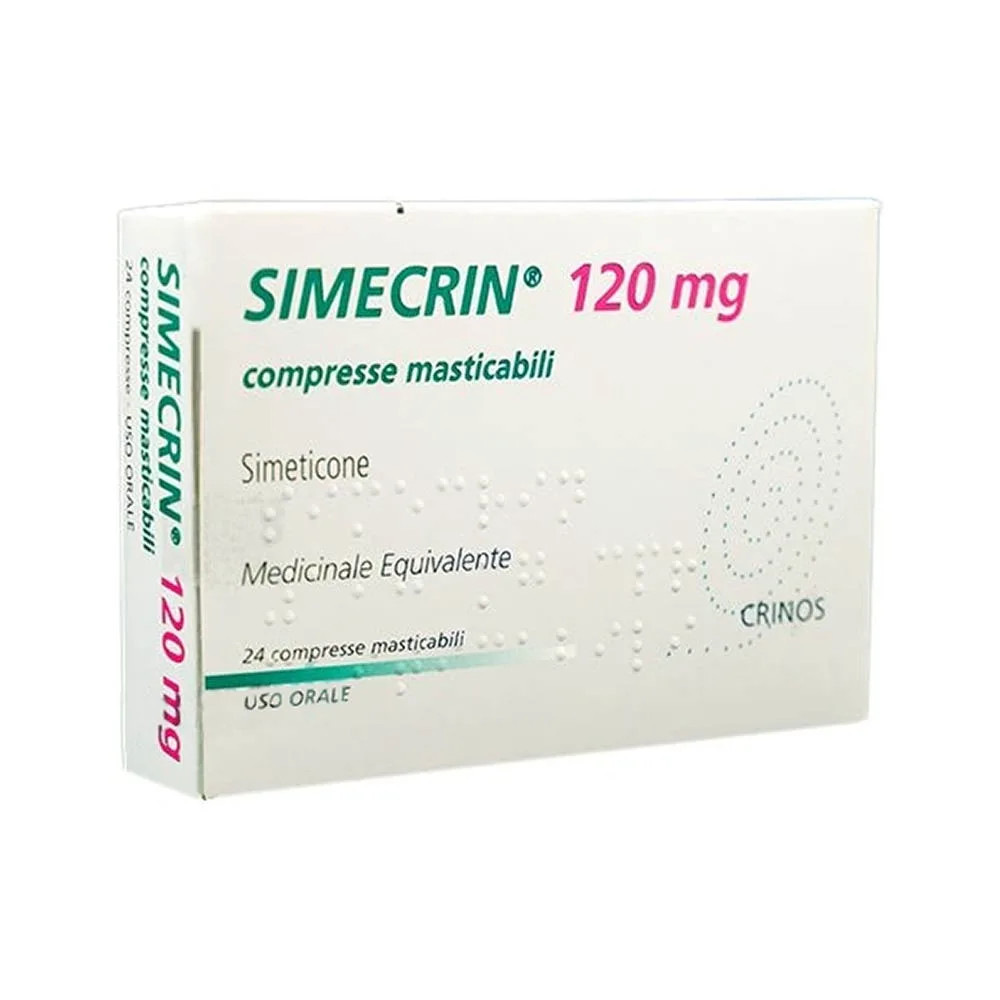 Simecrin Compresse Masticabili per Gonfiore e Gas Intestinali 24 Compresse - Simecrin