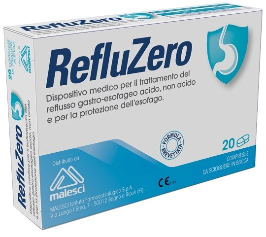 Refluzero Compresse Dispositivo Medico Reflusso Gastroesofageo 20 Unità - Refluzero