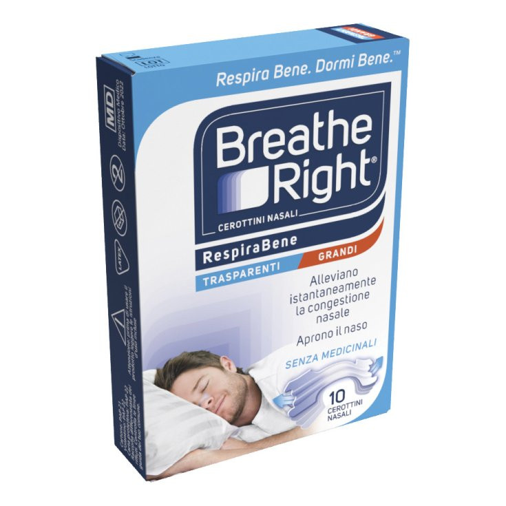 Cerotti Nasali Trasparenti Grandi 10 Pezzi - Breathe Right