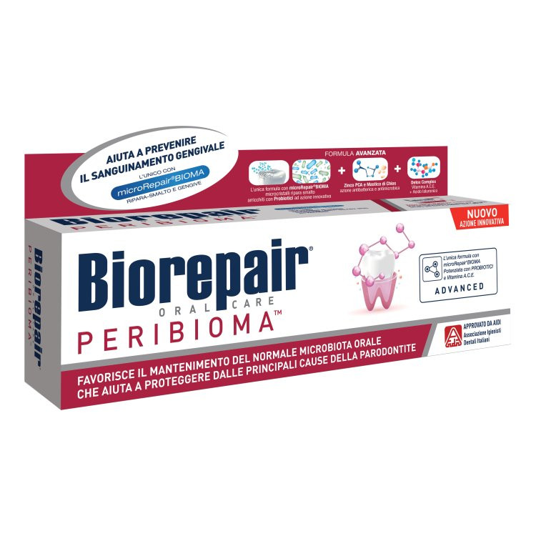 Biorepair Peribioma Dentifricio Prevenzione Sanguinamento Gengivale Senza Fluoro 75ml - Biorepair