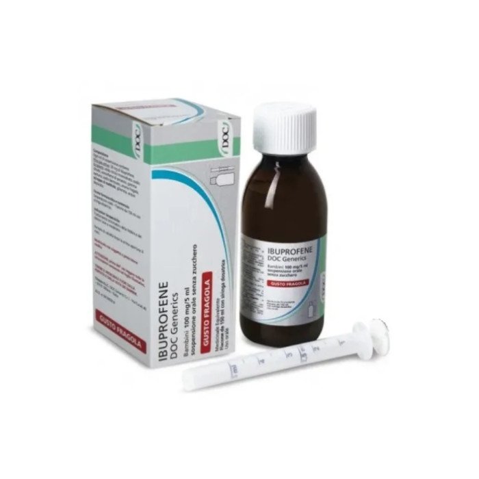 Ibuprofene Pavik Bambini 100mg/5ml Sospensione Orale Gusto Fragola Senza Zucchero - Pavik