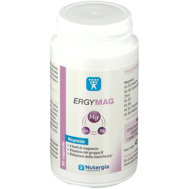 Ergymag 90 Capsule Integratore Alimentare Magnesio e Vitamine - Laboratori Nutergia