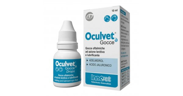 Oculvet Gocce Oftalmiche Lenitive con Acido Ialuronico 10ml per Cani e Gatti - OCULVET