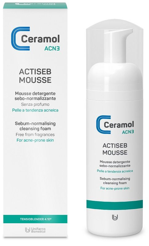 Ceramol Actiseb Mousse Detergente Pelle Acneica 150ml - Unifarco