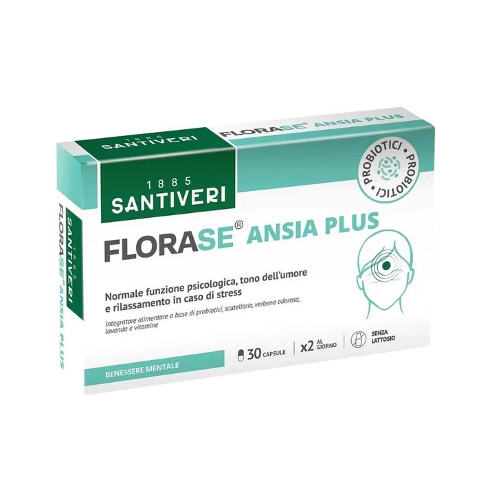 Florase Ansia Plus Integratore Rilassamento e Umore 30 Capsule - Santiveri