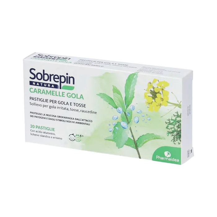 Sobrepin Natura Caramelle Gola per Tosse e Gola Irritata 20 Pastiglie - Sobrepin