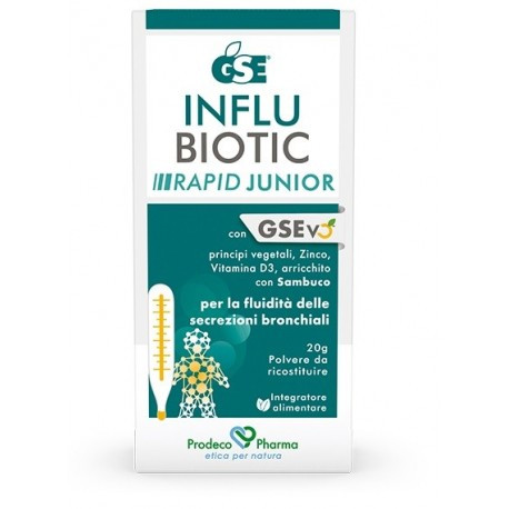 Influbiotic Rapid Junior Integratore Benessere Vie Respiratorie 20 G - GSE