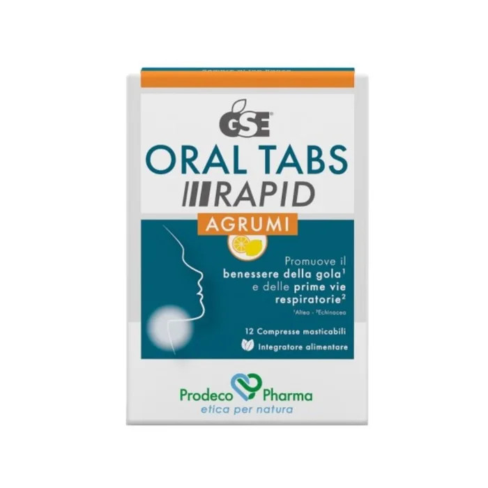 Oral Tabs Rapid Agrumi Integratore per Gola 12 Compresse - GSE