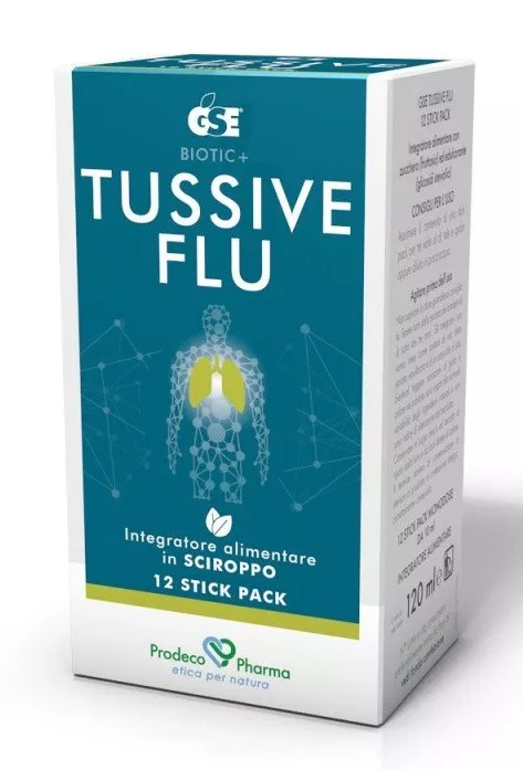 GSE Tussive Flu Integratore Benessere Gola 12 Stickpack - GSE